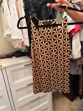 Surkana Black & Tan Geometric Tank Top XS